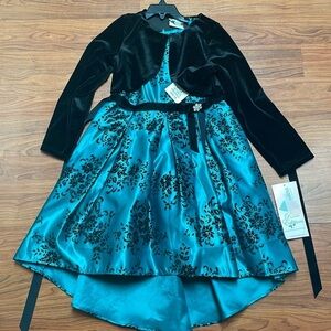 NEW!Girls Rare Editions Emerald Formal Dress, size 6X